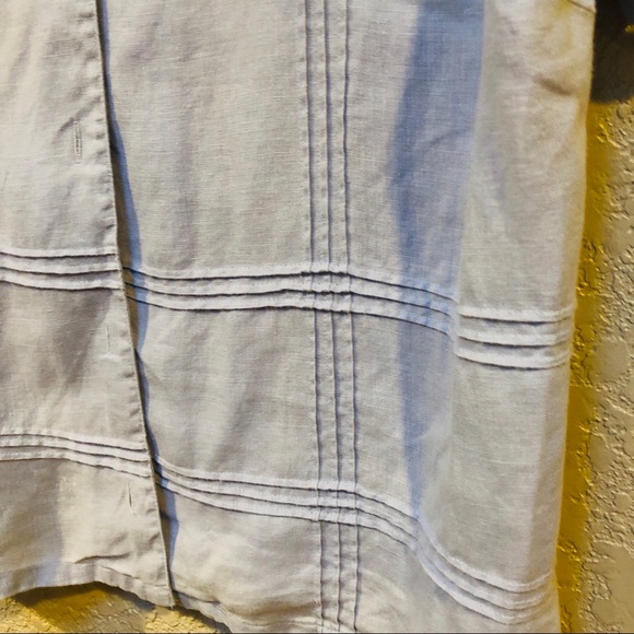 The Eagle’s Eye linen button blouse pintucked sz L - Picture 5 of 6